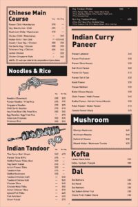 Aryan Family’s Delight Restaurant Menu List